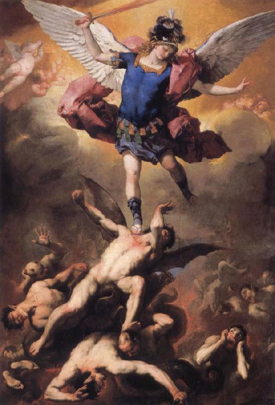 Luca Giordano The Archangel Michael driving the rebellious angels into Hell Germany oil painting art